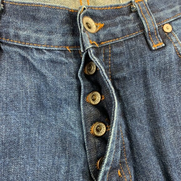 John Varvatos Men Pants 33 Blue Selvedge Jeans Authentic Fit Made In Italy 33x29 - Picture 3 of 12